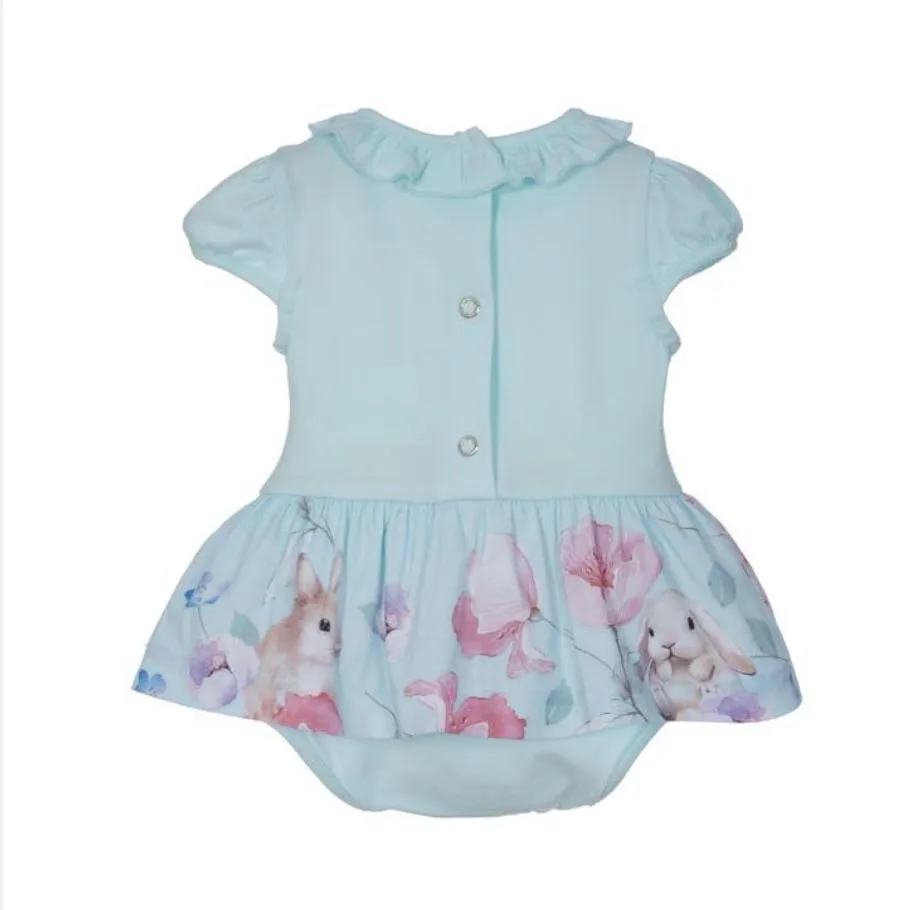 LAPIN HOUSE MINT RABBIT FRILL ROMPER & HAIRBAND