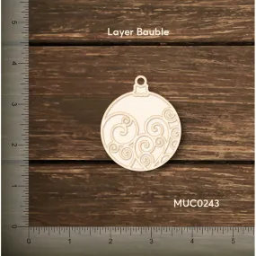 Layer Bauble Chipboard