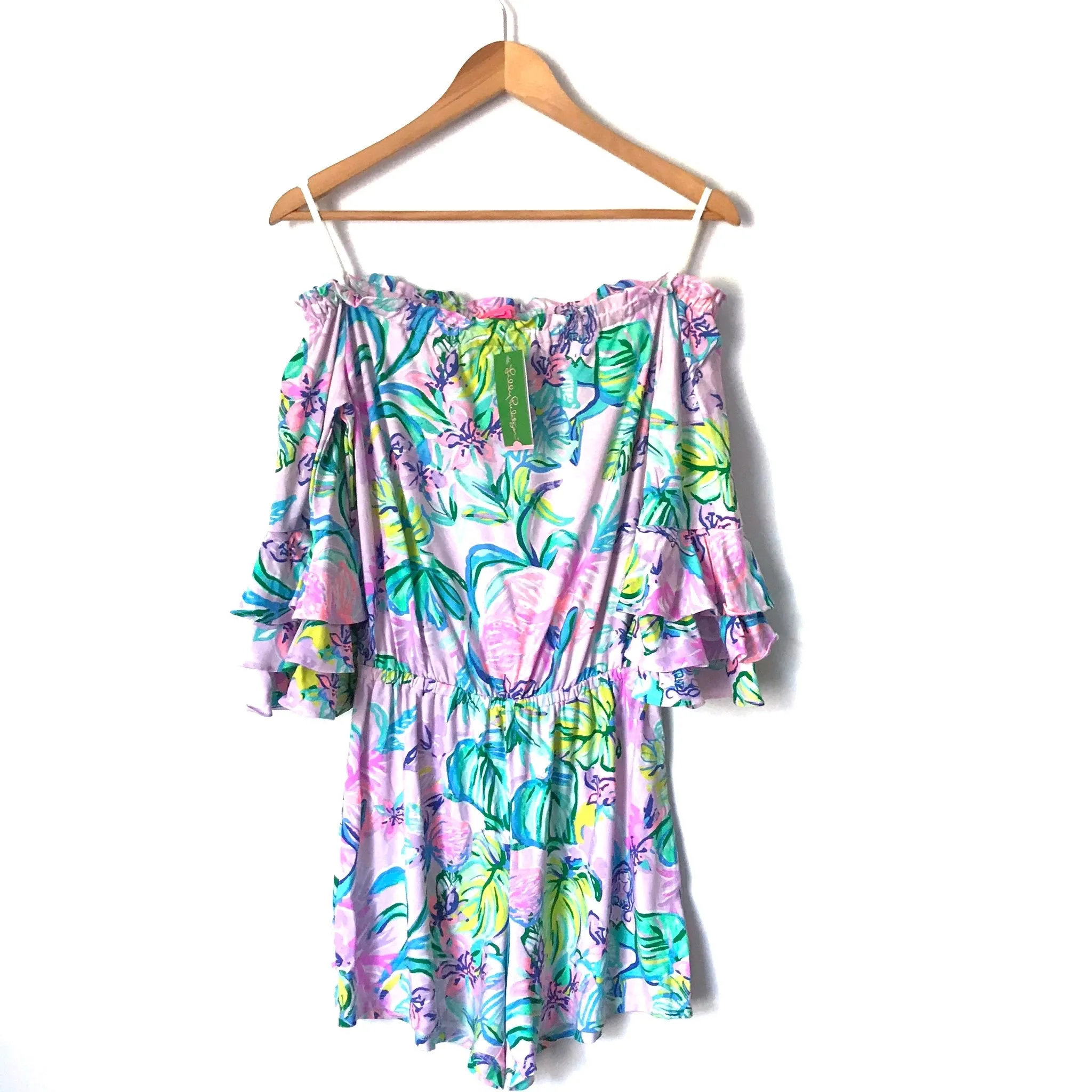 Lilly Pulitzer Off the Shoulder Romper NWT- Size XS