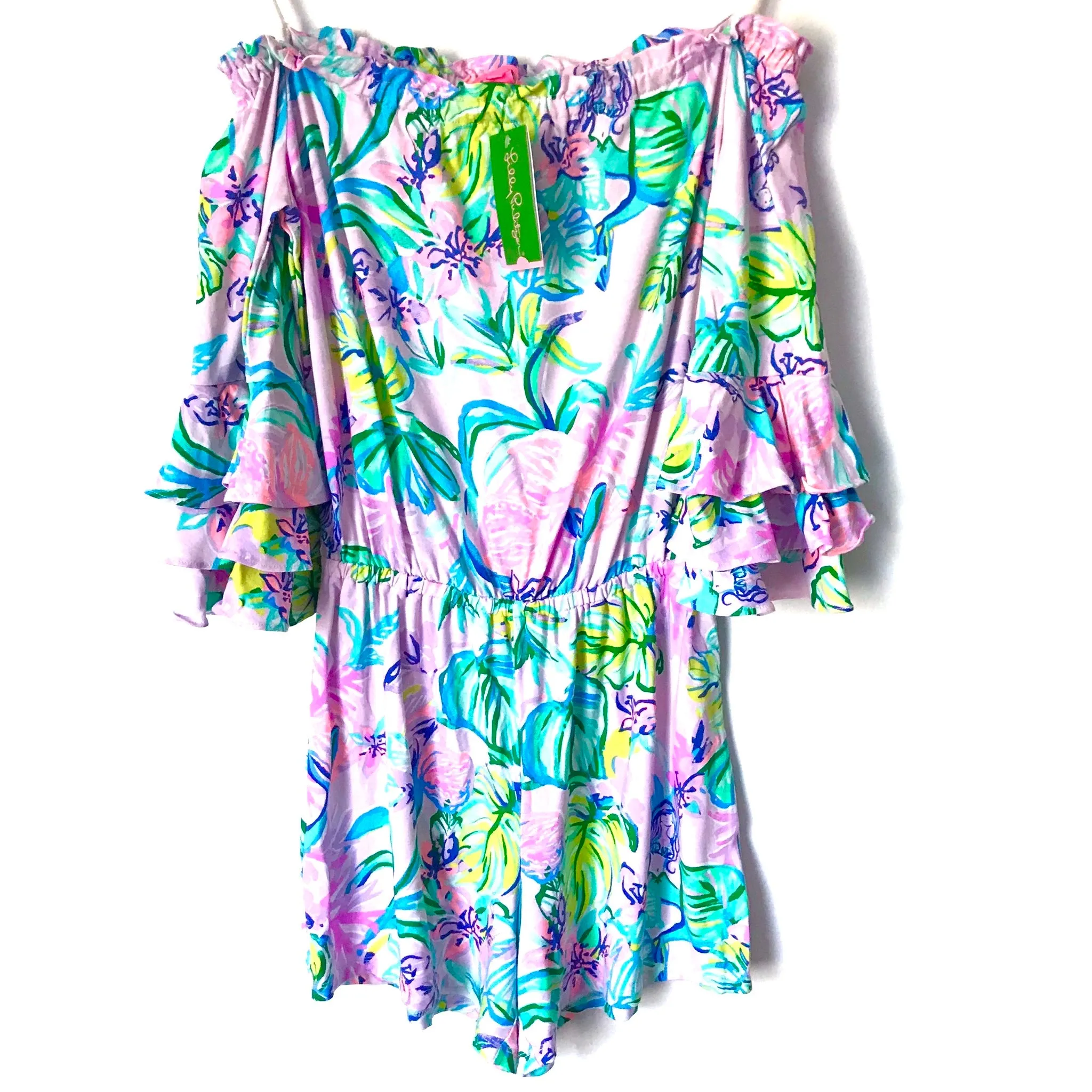 Lilly Pulitzer Off the Shoulder Romper NWT- Size XS