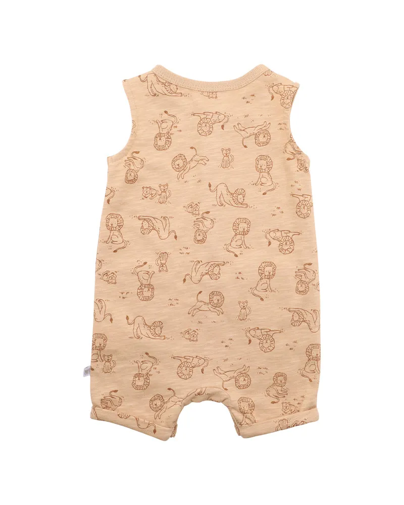 LION PRINT ROMPER