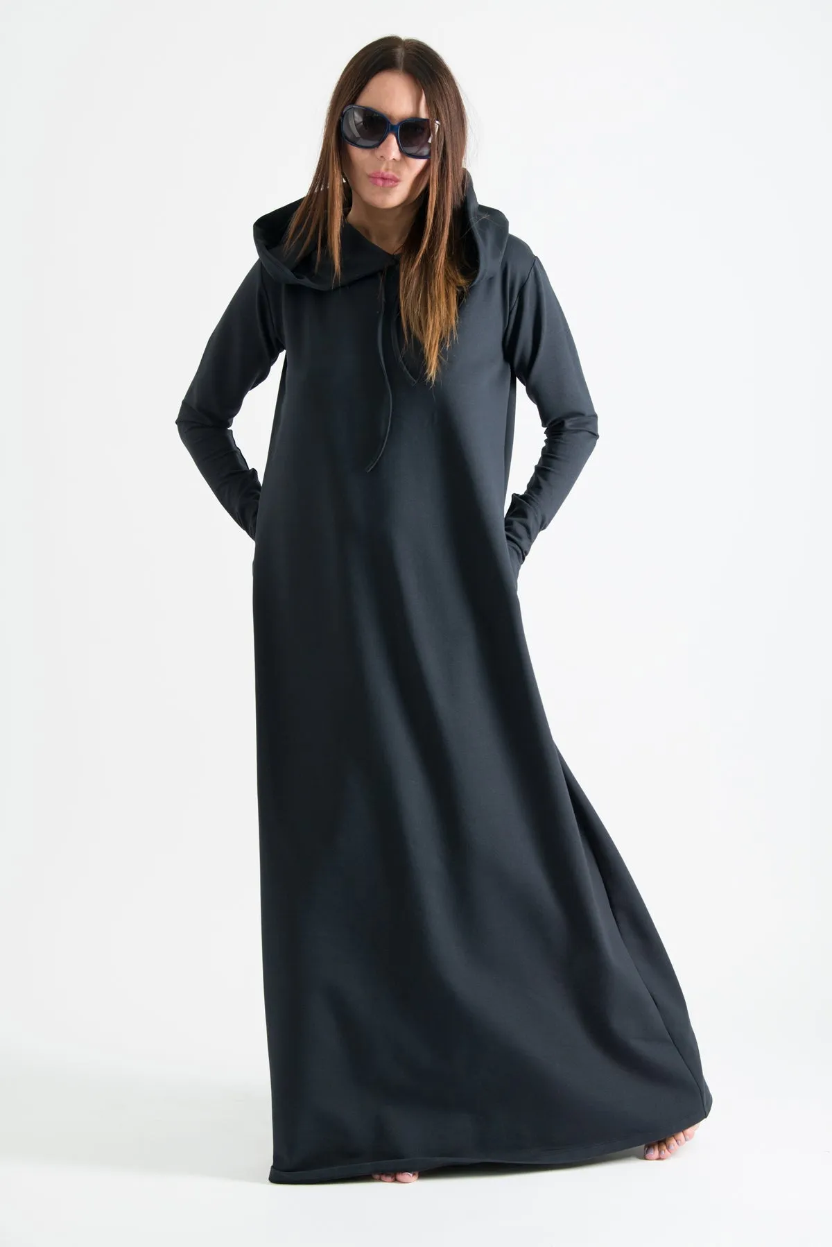 Long Hooded Trendy Dress TINA