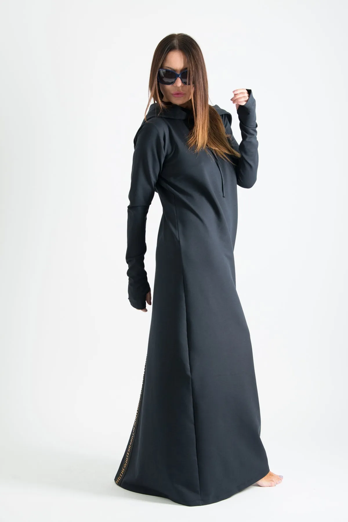 Long Hooded Trendy Dress TINA