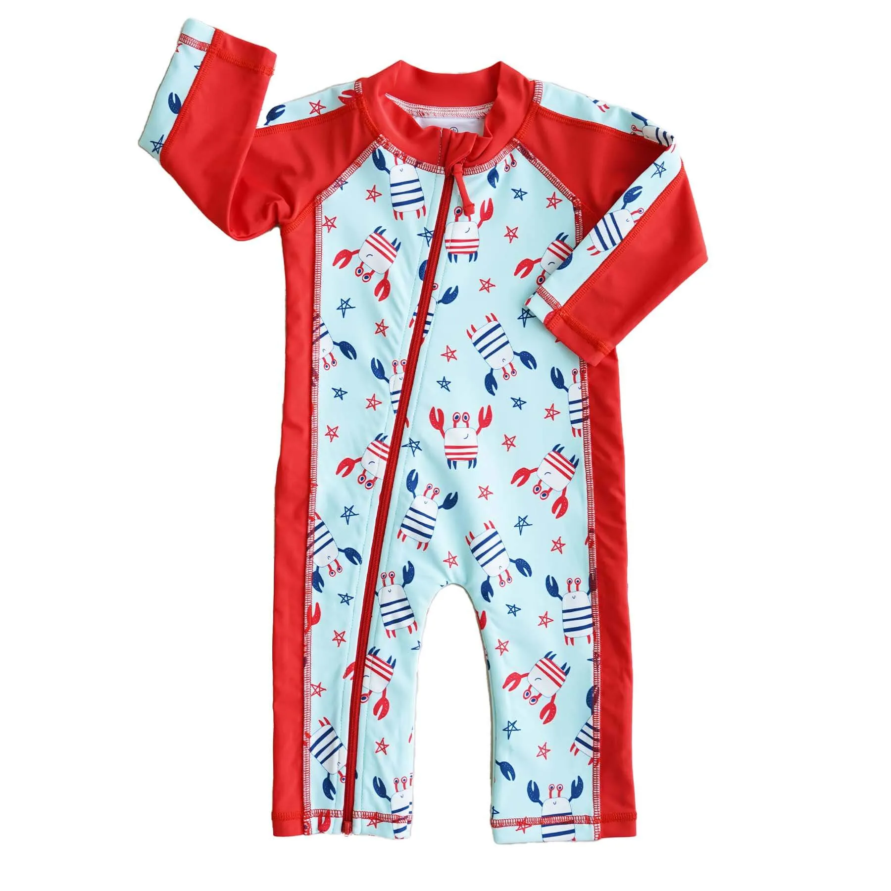 Long Sleeve Rash Guard Swim Romper Full Length | All Prints