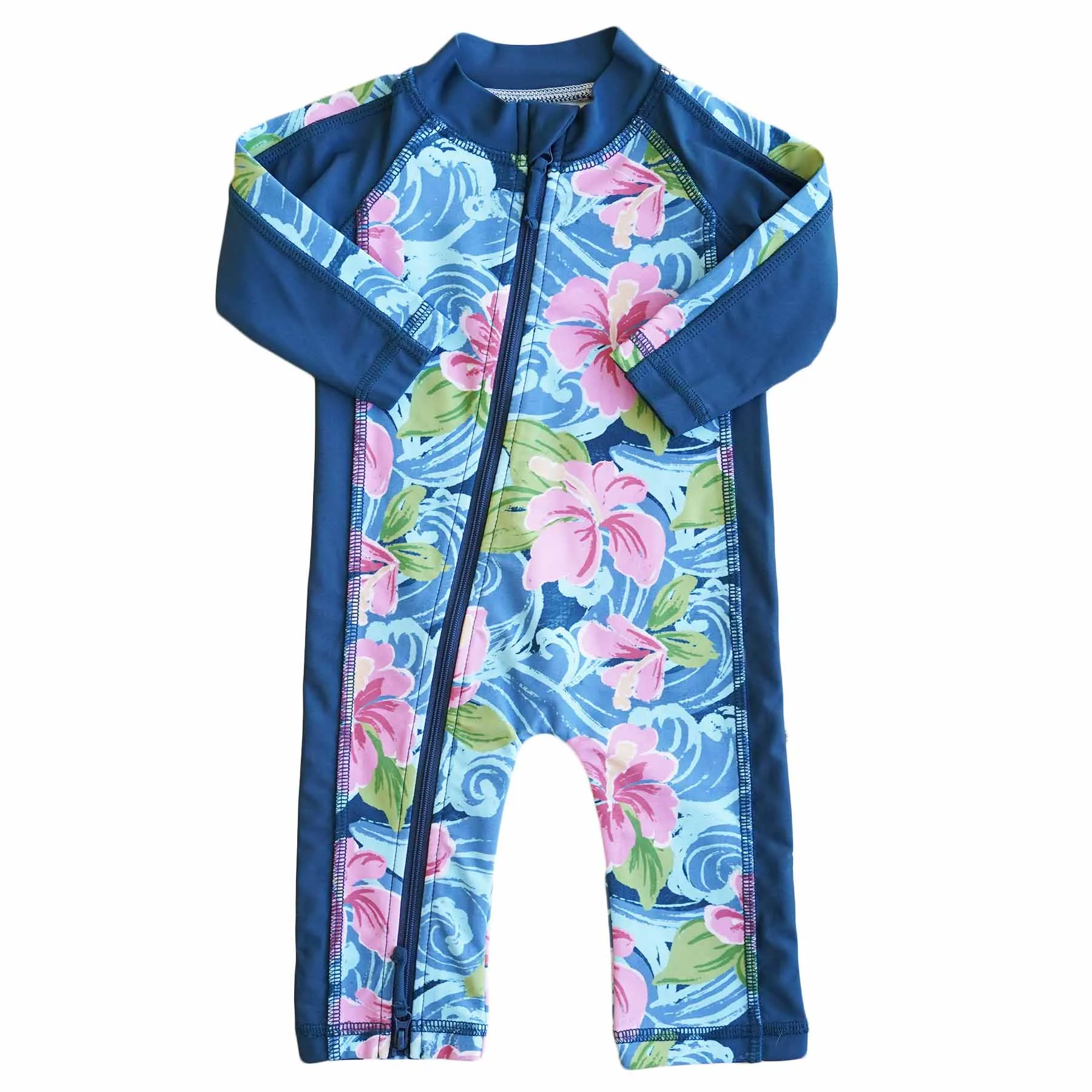 Long Sleeve Rash Guard Swim Romper Full Length | All Prints