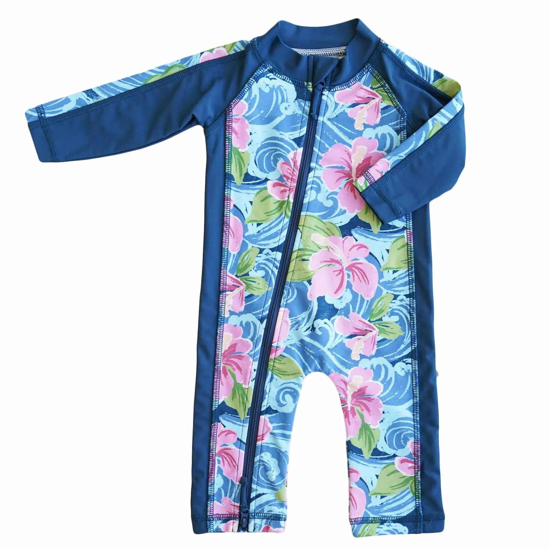 Long Sleeve Rash Guard Swim Romper Full Length | Ohana