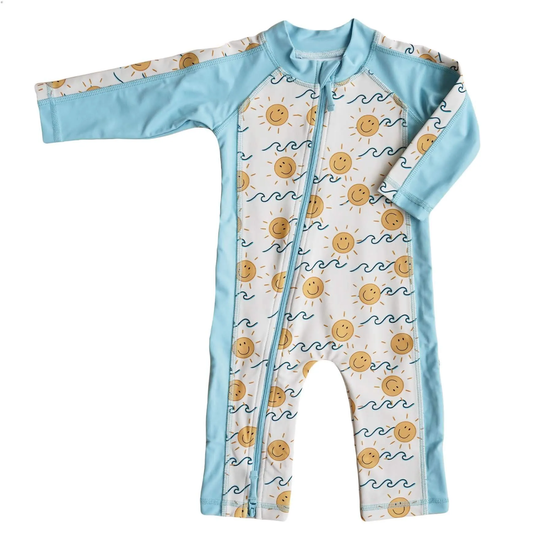 Long Sleeve Rash Guard Swim Romper Full Length | Sun's Out