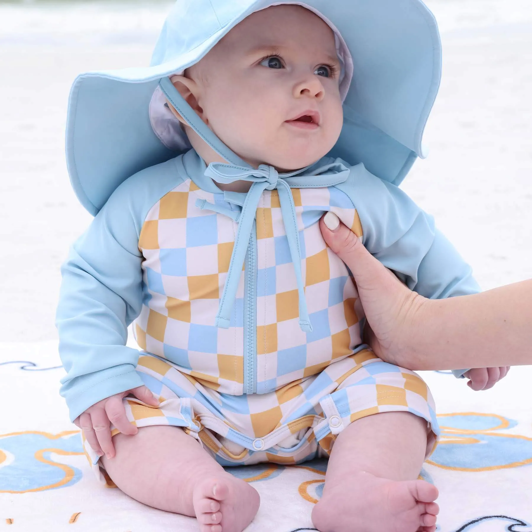 Long Sleeve Rash Guard Swim Romper Shortie | Sun's Out