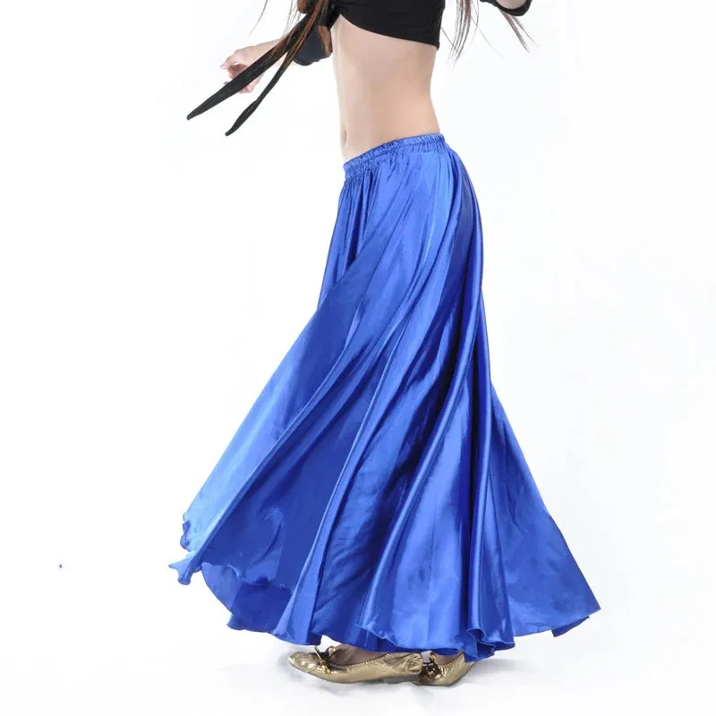 Long Spanish Satin Skirt Dance Costume 14 Colours