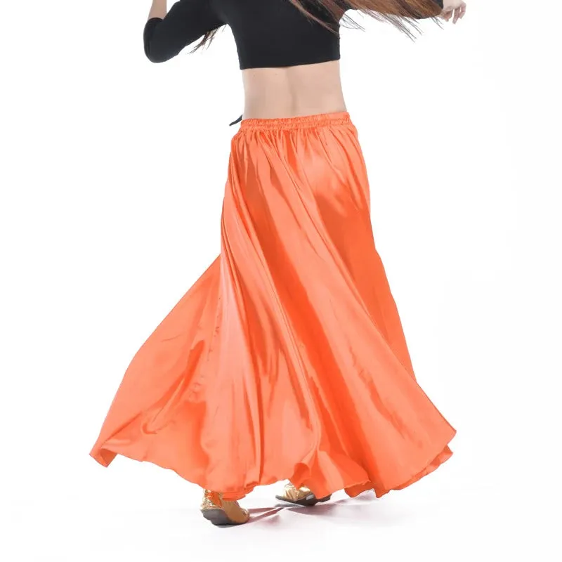 Long Spanish Satin Skirt Dance Costume 14 Colours