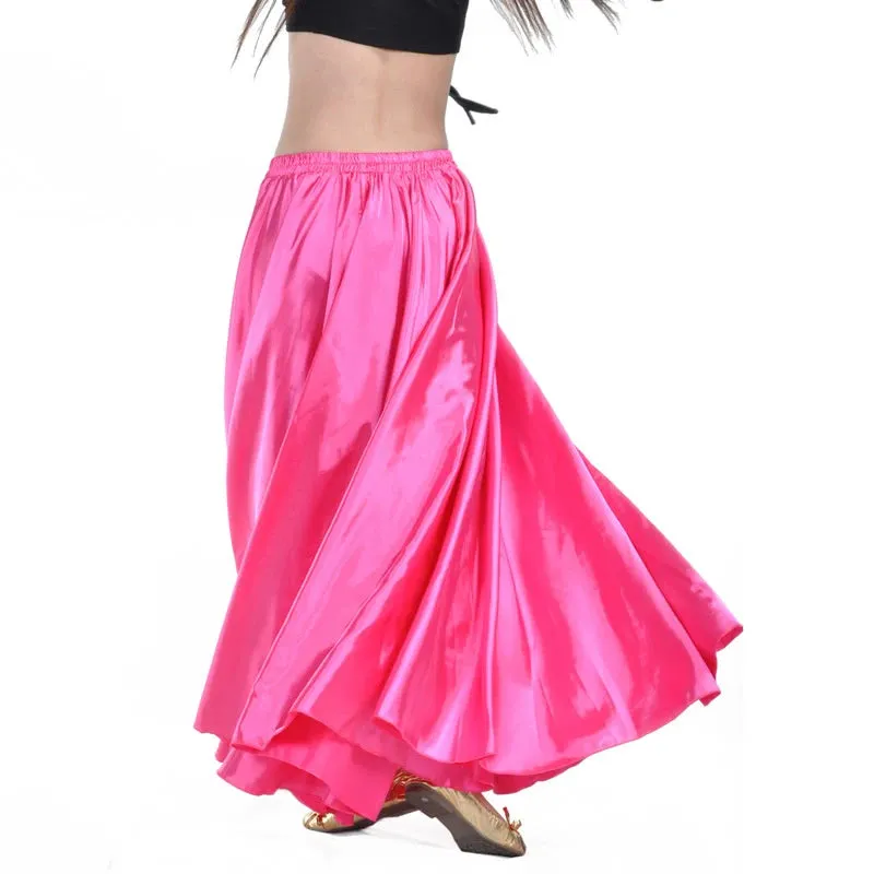 Long Spanish Satin Skirt Dance Costume 14 Colours