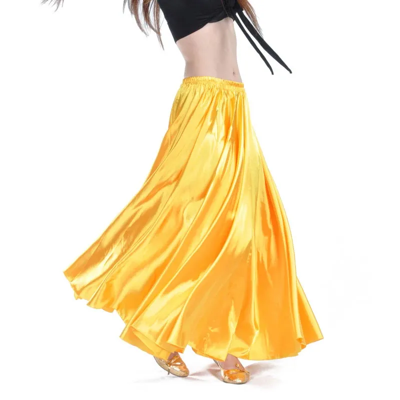 Long Spanish Satin Skirt Dance Costume 14 Colours