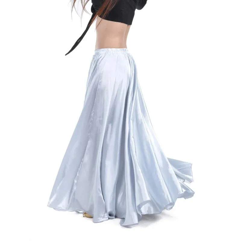 Long Spanish Satin Skirt Dance Costume 14 Colours