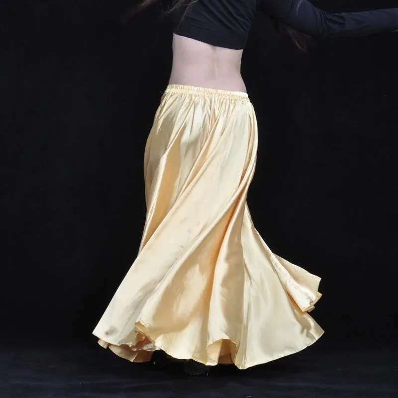 Long Spanish Satin Skirt Dance Costume 14 Colours