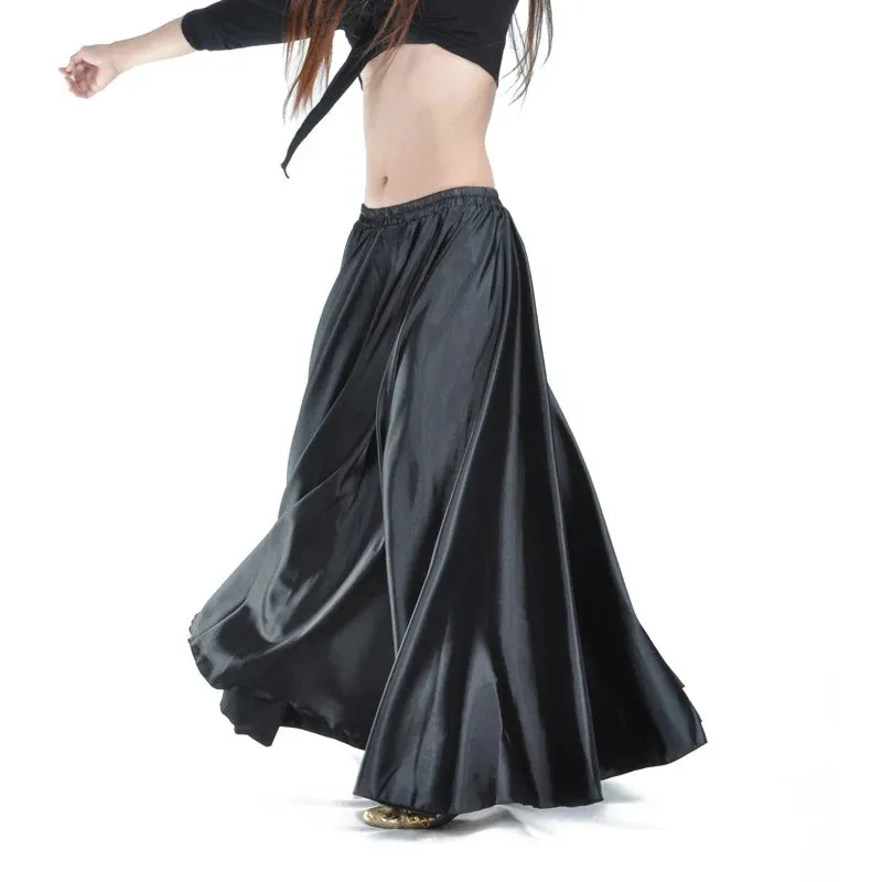 Long Spanish Satin Skirt Dance Costume 14 Colours