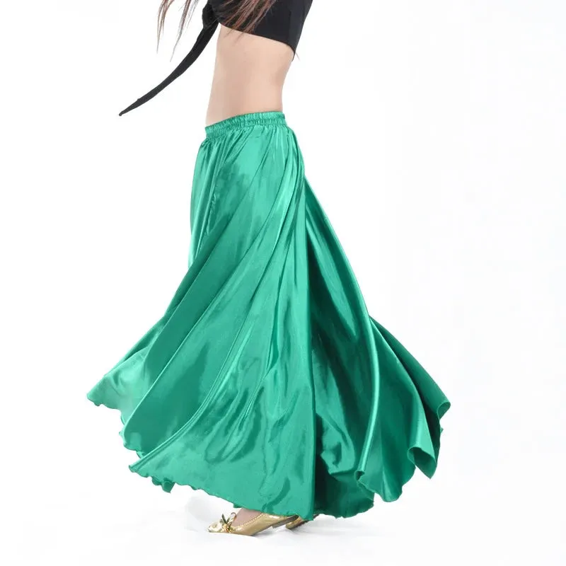 Long Spanish Satin Skirt Dance Costume 14 Colours