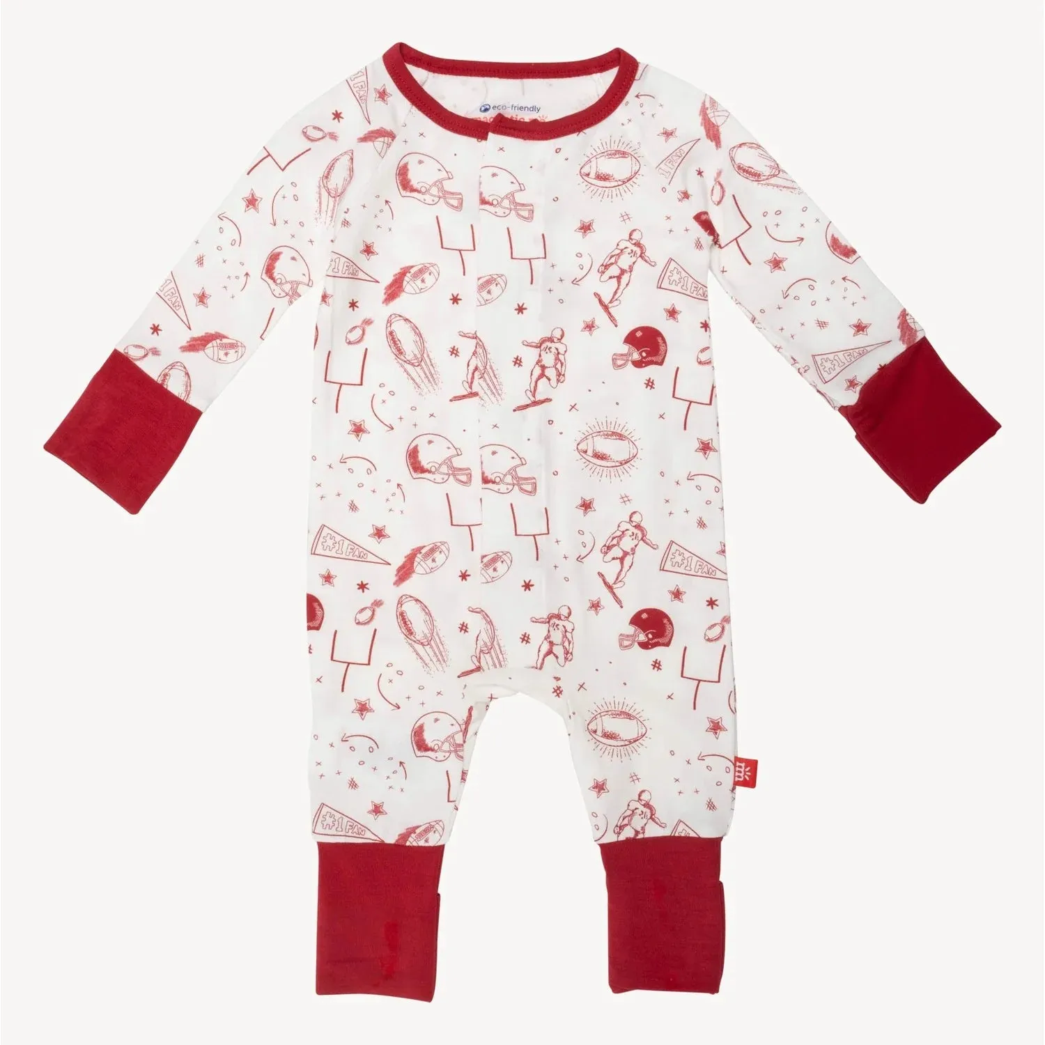 Magnetic Me - White & Crimson Game Day Convertible Romper