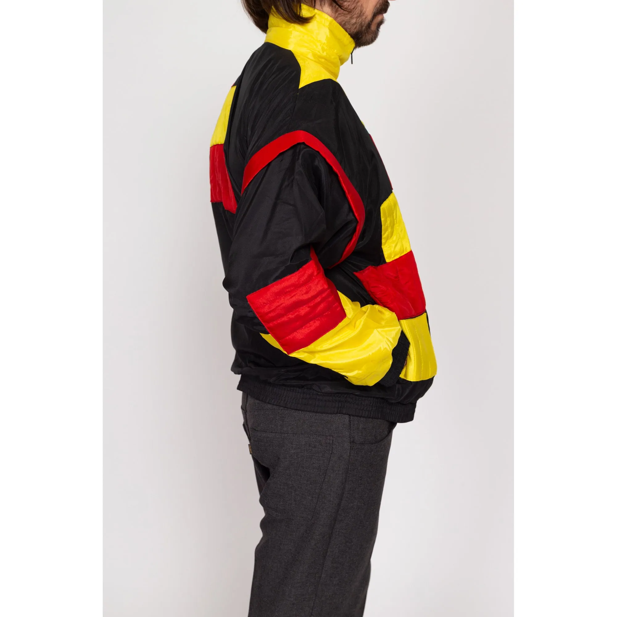 Medium 90s Color Block Zip-Off Sleeve Jacket