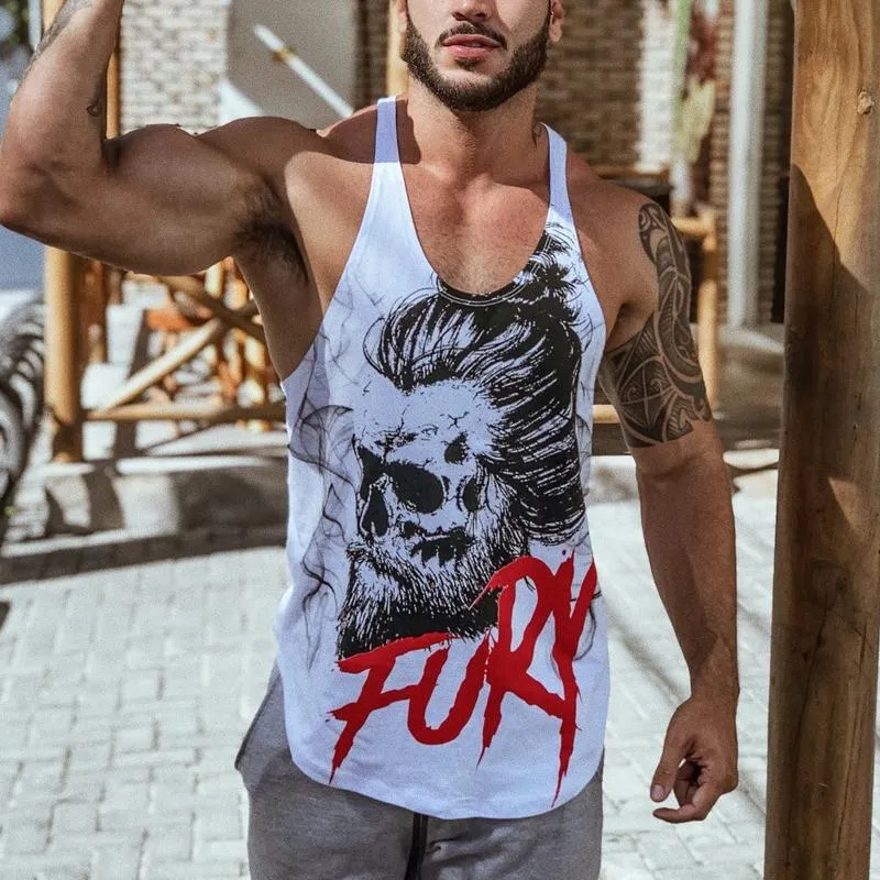 Men's Casual Fashion Printed Sleeveless T-shirt