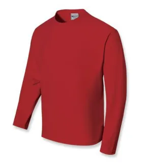 Mens Sun Smart Long Sleeve Crew Shirt - Red