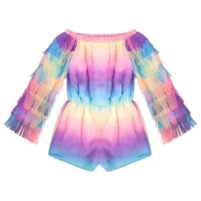 Mia New York Ombre Fringe Romper