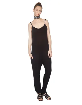 Michael Lauren Dre Tank Pant Romper in Black