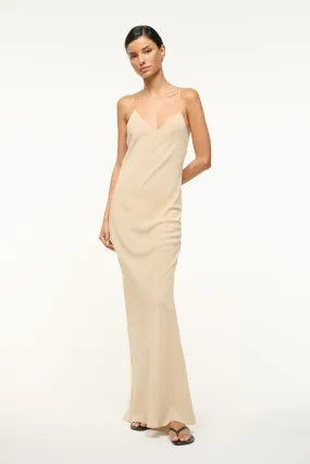 MILNER SILK SLIP DRESS | STONE