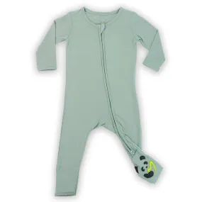 Misty Green Bamboo Convertible Footie