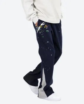 MNML Contrast Boot Cut Sweat Pants Navy