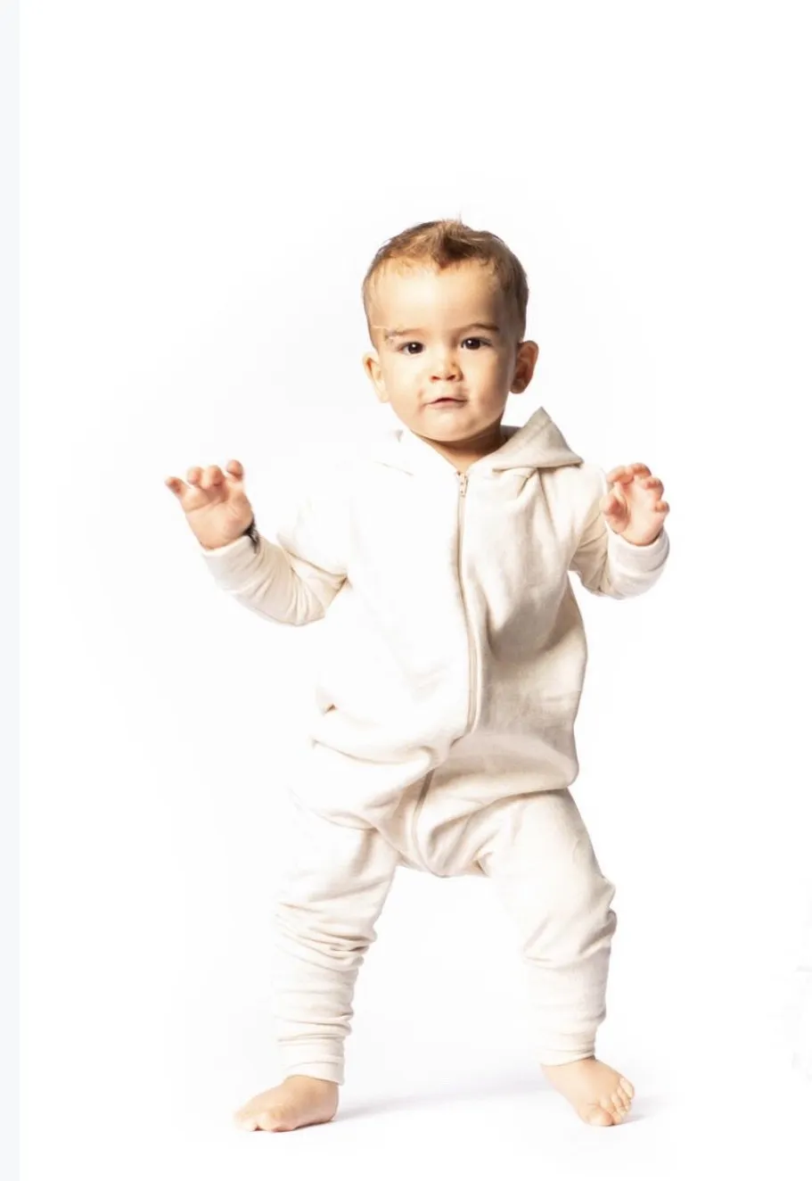 Monochromatic Zip Bamboo Onesie