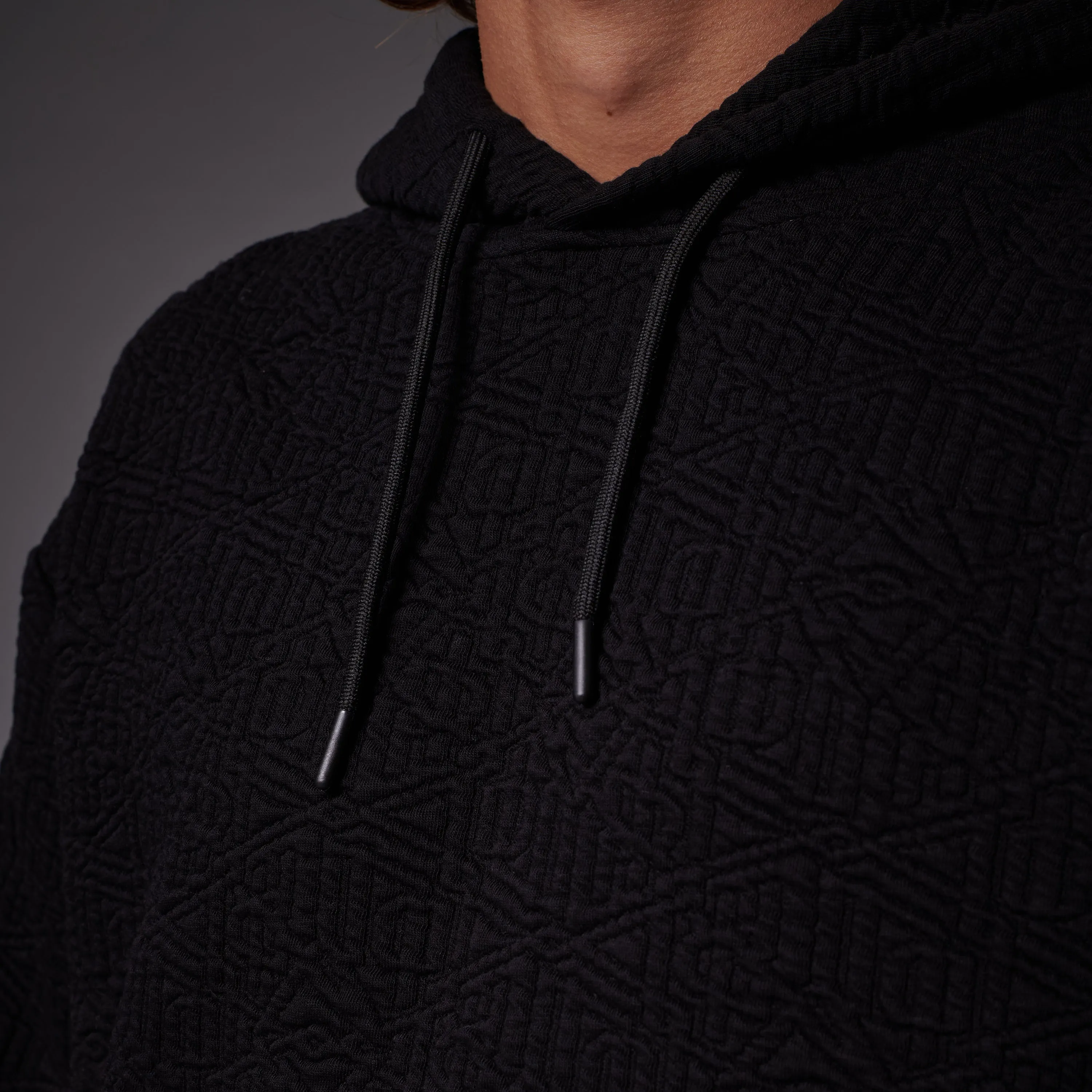 Monogram Interlock Hoodie Black