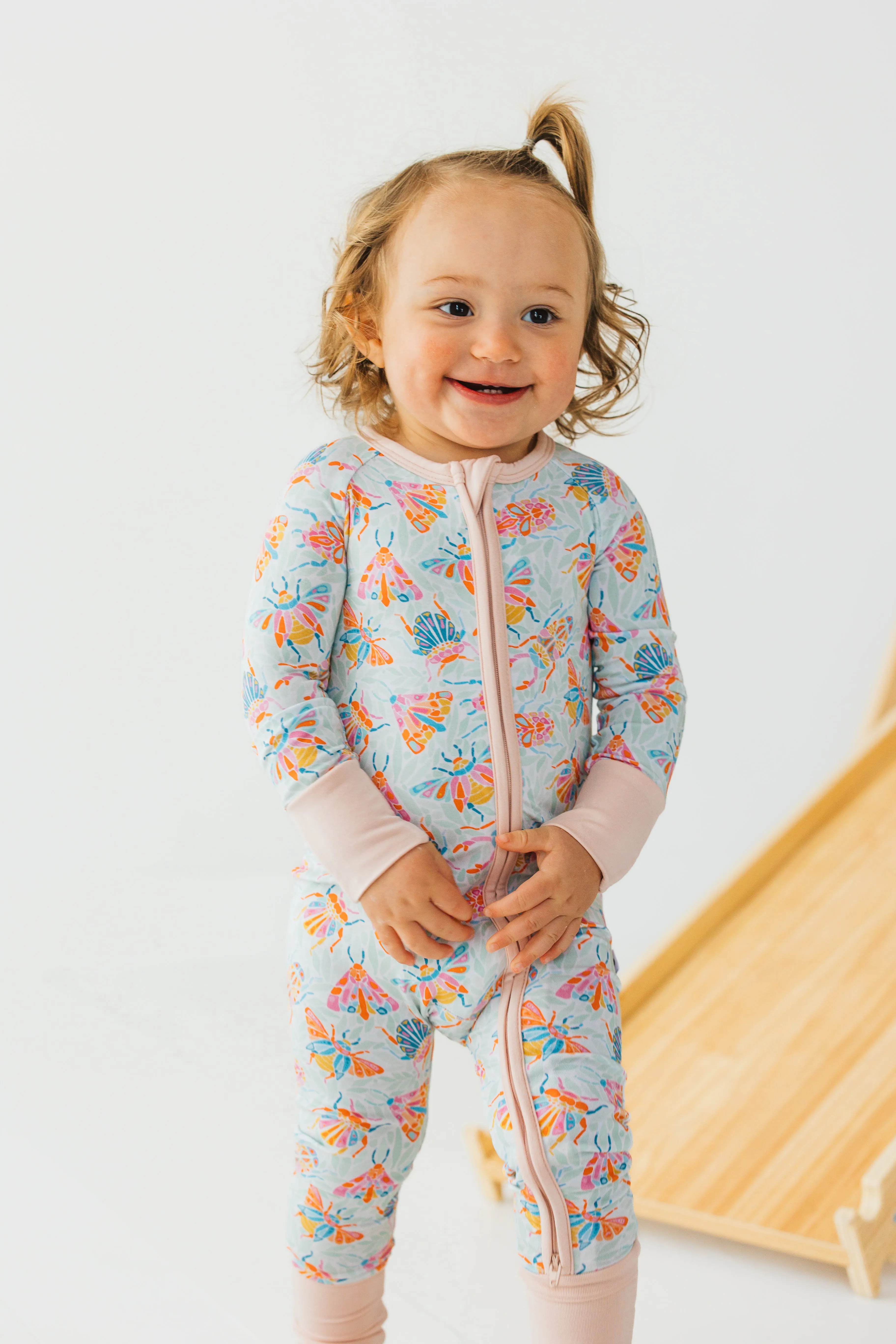 Mosaic Bugs Zip Romper