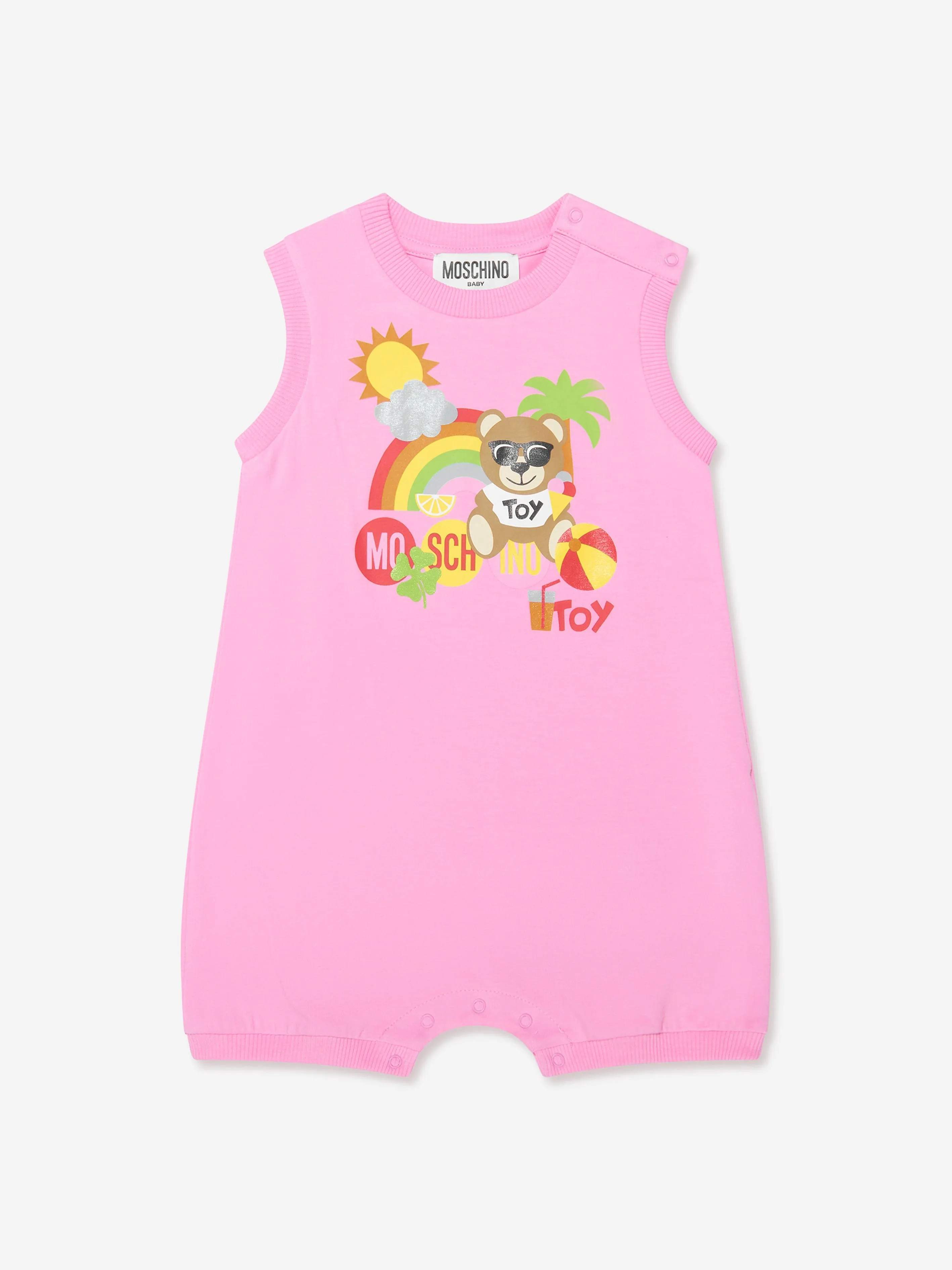 Moschino Baby Girls Romper With Gift Box in Pink