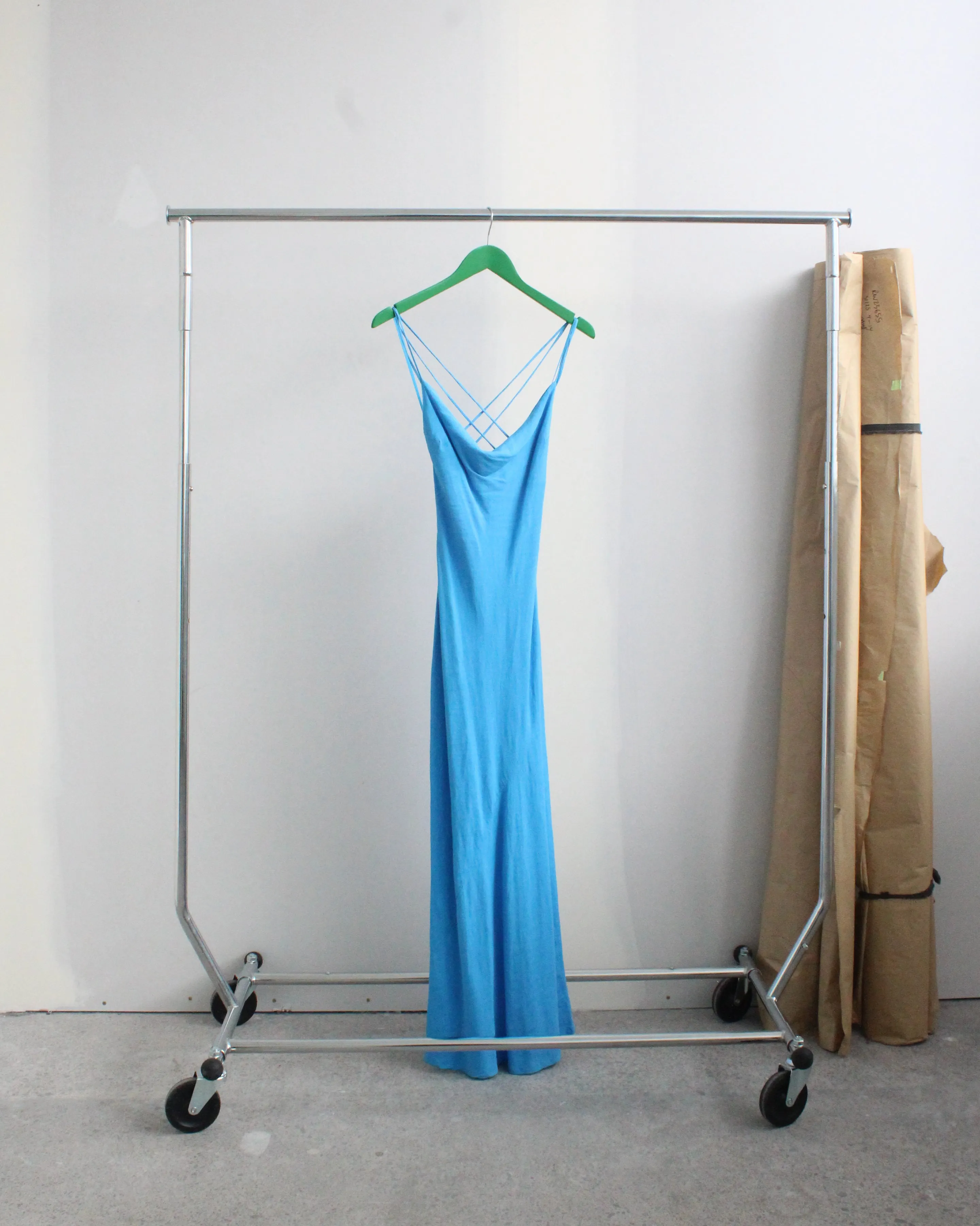 NAIA LINEN SLIP DRESS PACIFIC BLUE