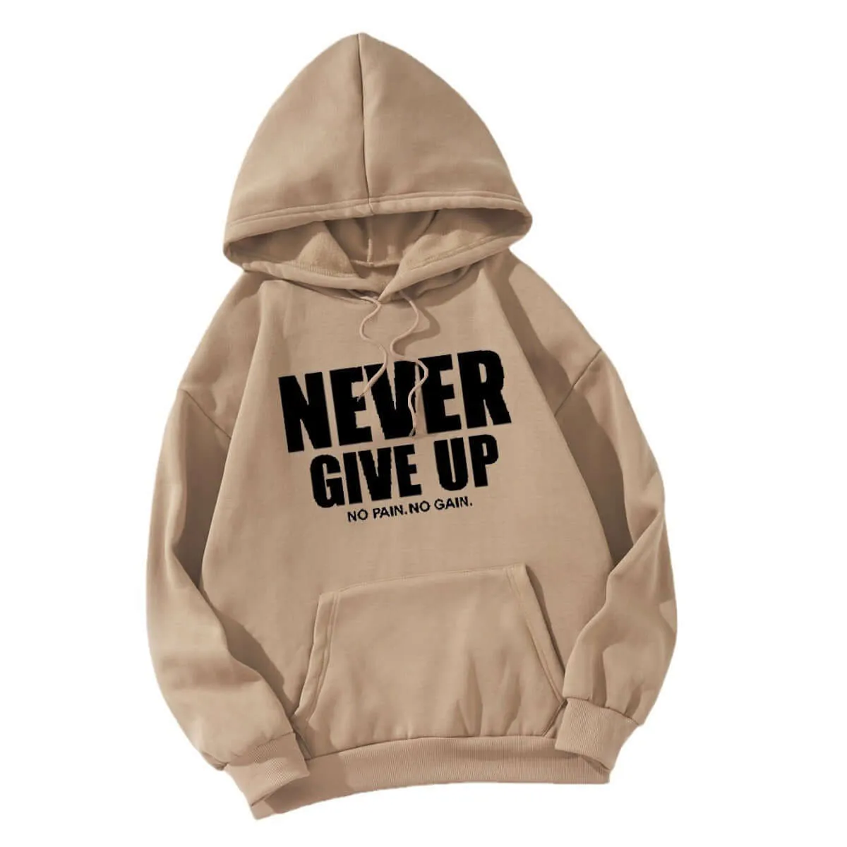 Never Give Up Hooded Pull-Over Sweatshirt