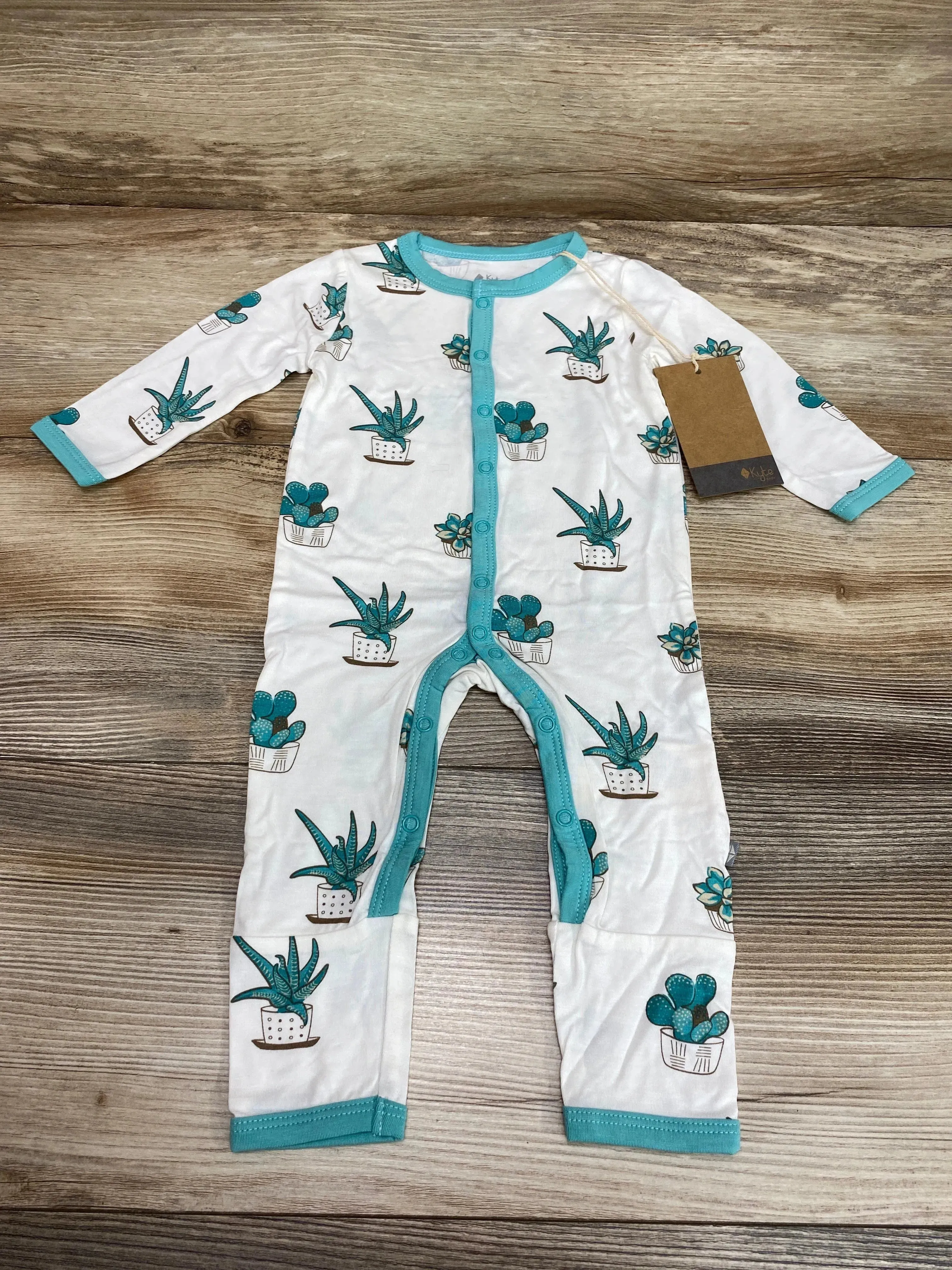 NEW Kyte Baby Succulent Snap Romper sz 3-6m