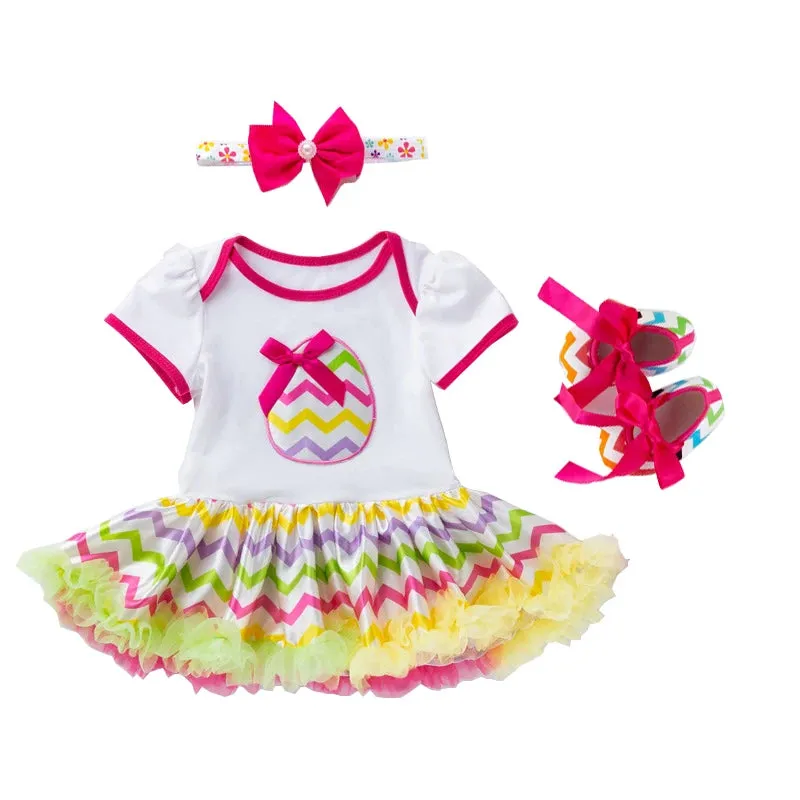 Newborn Infant My First Easter Costumes Baby Girl Birthday Party Dress Tutus Newborn Clothes