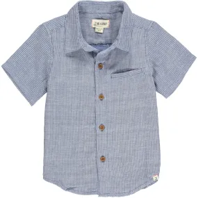 Newport S/S Shirt - Navy/White Gauze