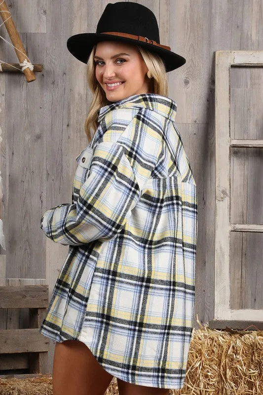 Ninexis Flannel Texture Shacket