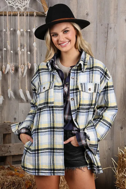 Ninexis Flannel Texture Shacket