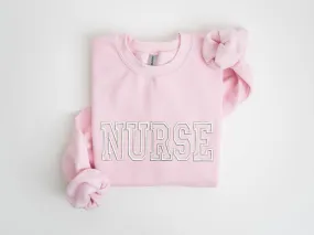 Nurse Embroidered Sweatshirt, Nursing Sweatshirt