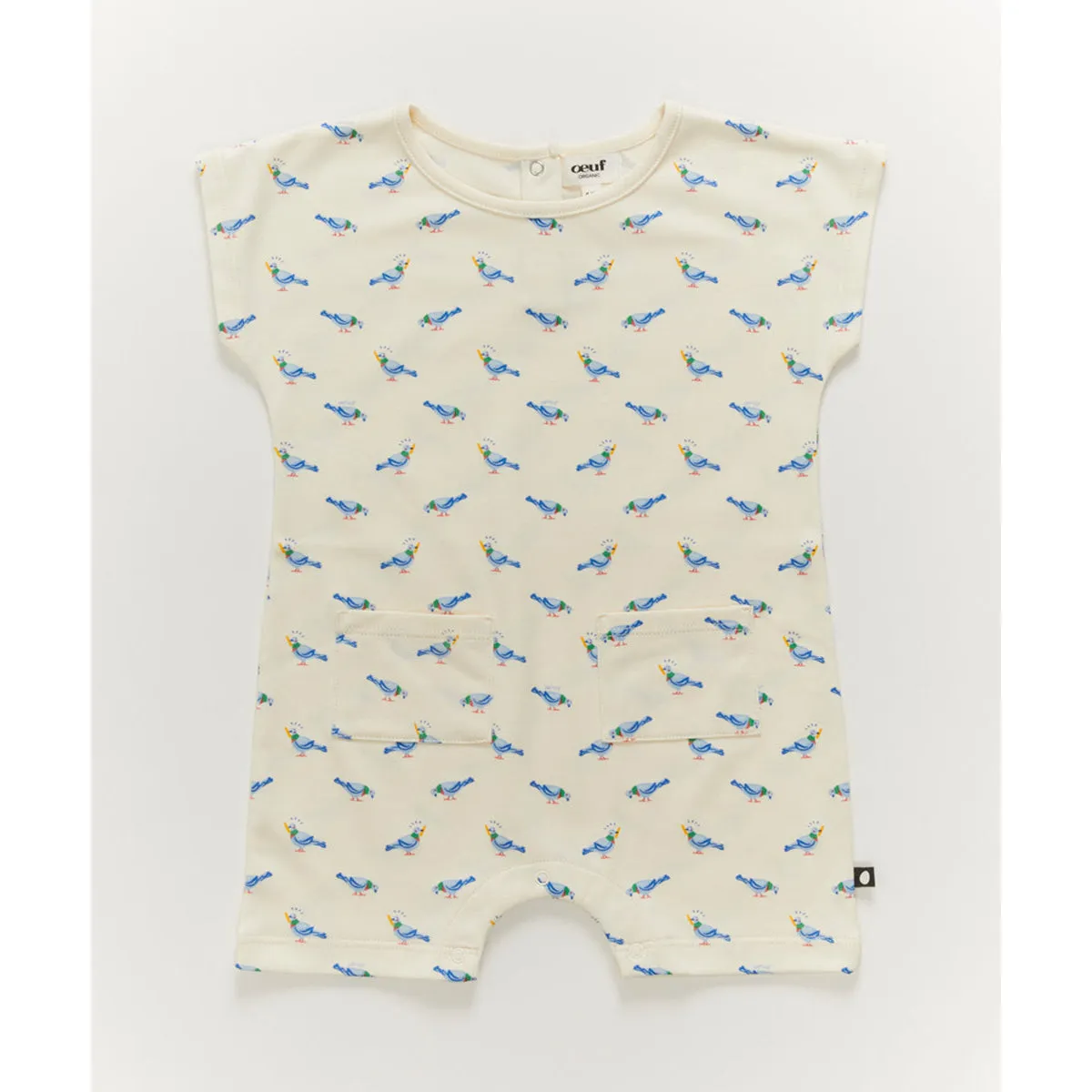 Oeuf Square Romper Gardenia/Pigeon