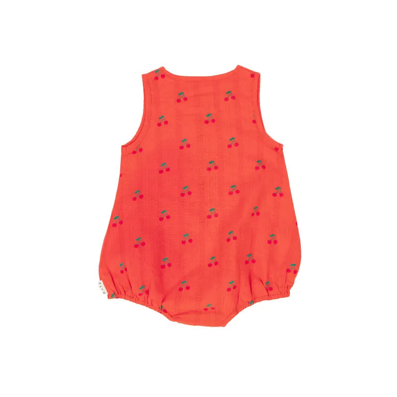 Olive And The Captain Bubble Romper - Cherry