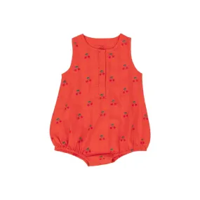 Olive And The Captain Bubble Romper - Cherry