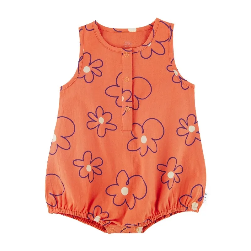 Olive And The Captain Bubble Romper - Fleur Coral