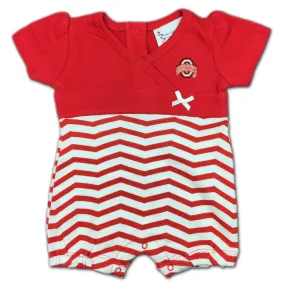 OSU Chevron Baby Girl Romper