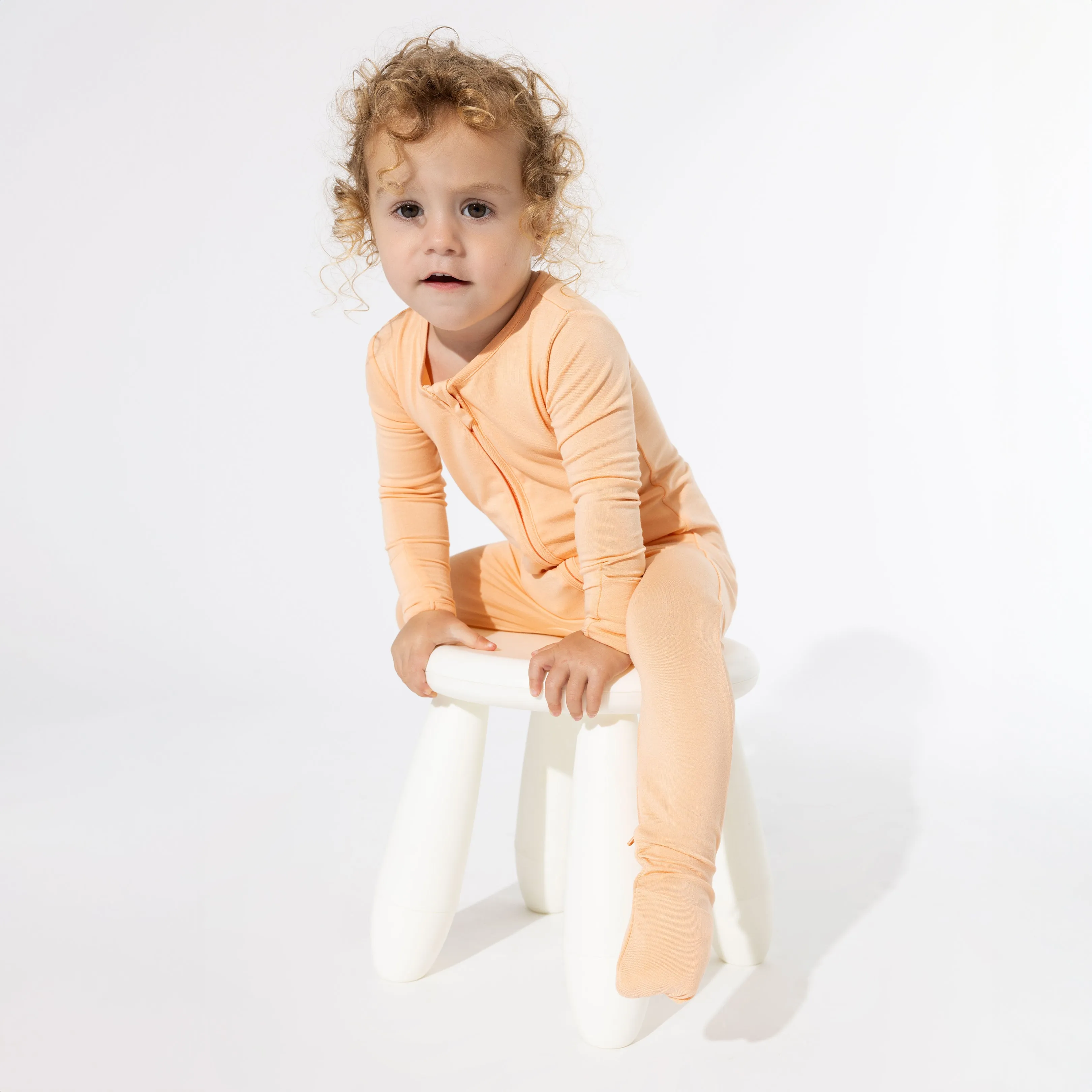 Peach Fuzz Bamboo Convertible Footie