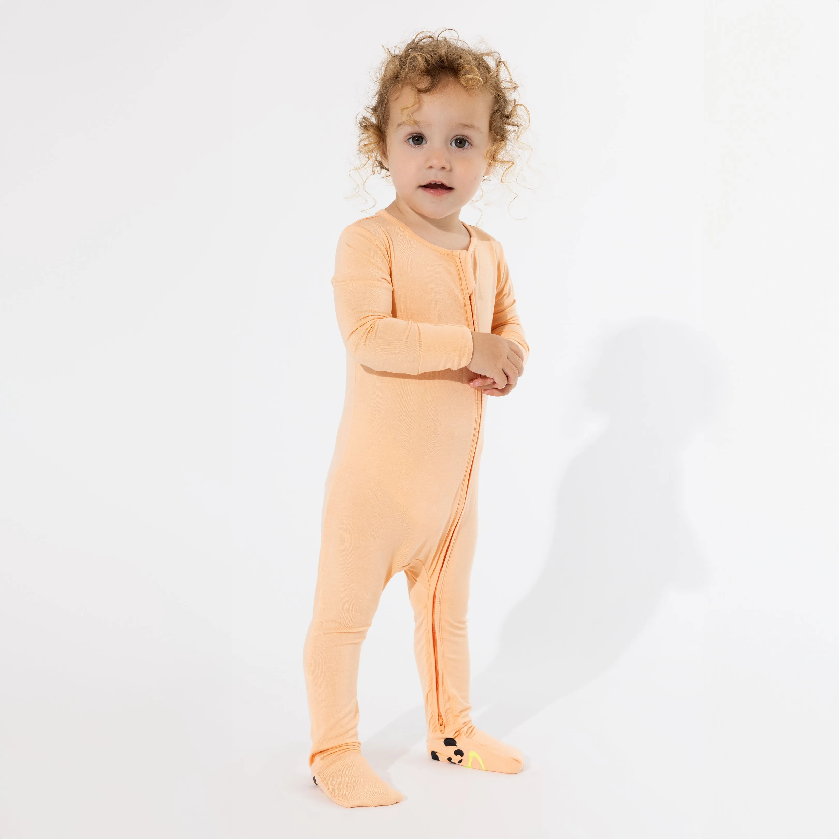 Peach Fuzz Bamboo Convertible Footie