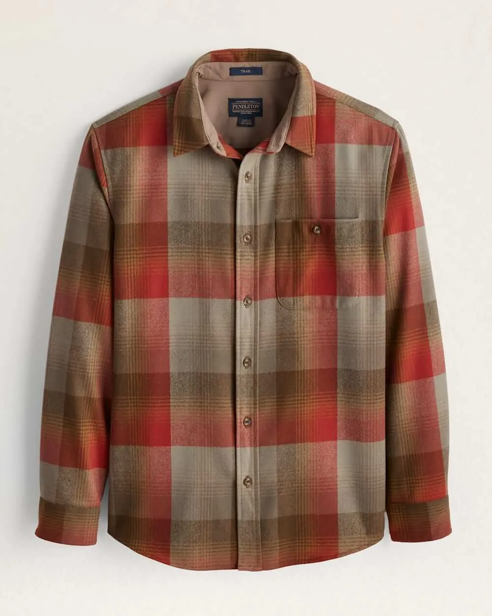 Pendleton | Tan/Red Plaid Trail Shirt