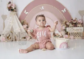 Pink First Birthday Romper #1000186